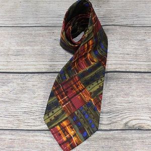 Perry Ellis Men's 100% Silk Neck Tie EUC